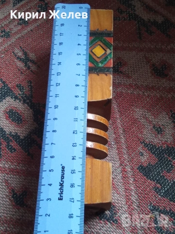 Дървен свештник 51303, снимка 3 - Антикварни и старинни предмети - 53392299