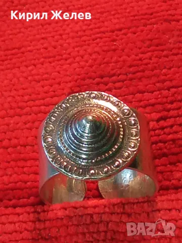 СТАР ЕТНО АРТ РЕГУЛИРУЕМ СРЕБЪРЕН ПРЪСТЕН СРЕБРО ВИСОКА ПРОБА МАЙСТОРСКА РЪЧНА РЕТРО ИЗРАБОТКА 49992, снимка 10 - Антикварни и старинни предмети - 49866092