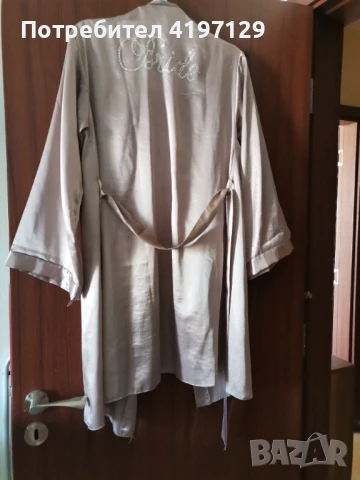 Сатенен халат за булка, снимка 5 - Нощници - 51247125