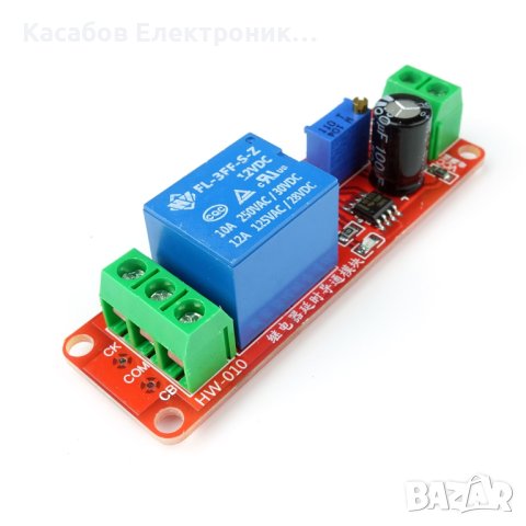 Реле за време NE555 12V 10A, снимка 3 - Друга електроника - 43533011