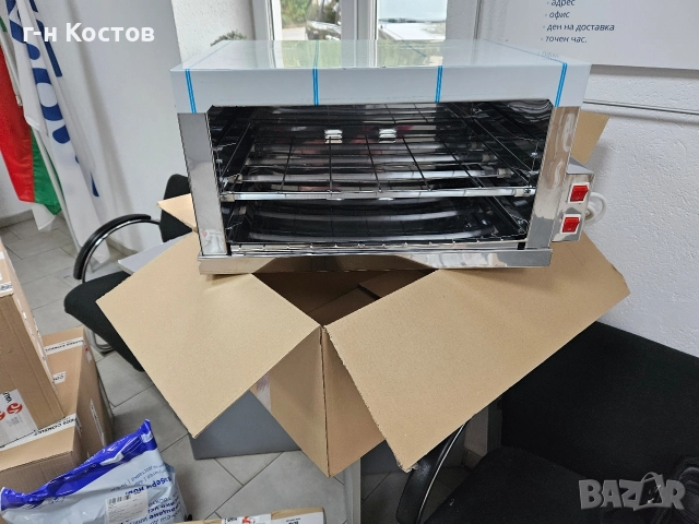 Принцесник от неръждавейка със горни и долни стъклени нагреватели за 3бр. или 4бр.