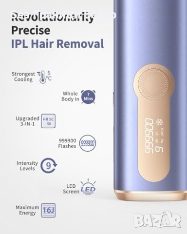 Нов  IPL уред за Безболезнена Епилация, 999,900 Импулси жени косми красота, снимка 3 - Други - 43942966