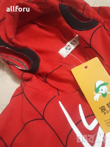 Комплект Спайдърмен Spiderman анцуг детски екип Спайдермен анцунг с качулка, снимка 5 - Детски комплекти - 31351538