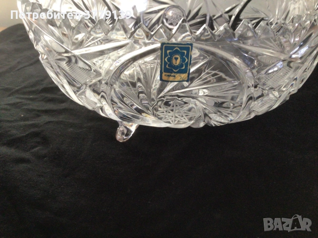 Кристална фруктиера/ купа, снимка 3 - Други - 53227273