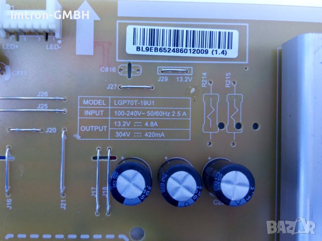Захранване Power Supply Board LGP70T -19U1  / EAY6524801  LG 70UN70706LB, снимка 2 - Части и Платки - 37584132