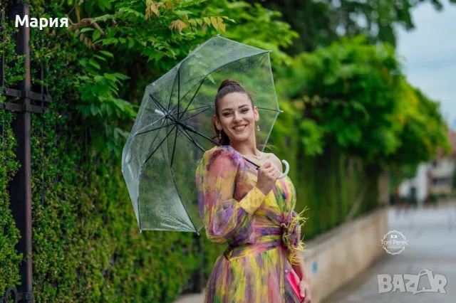 Прозрачен чадър подходящ за сватба / абитуриентски бал / рожден ден, снимка 2 - Други - 50411088