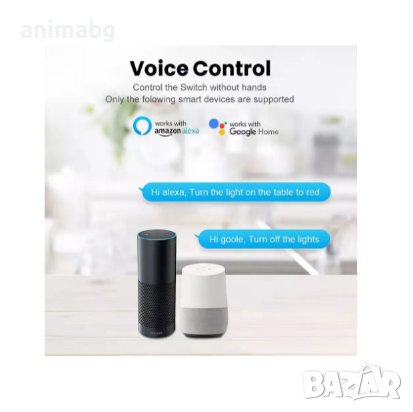 ANIMABG Дистанционно управление за Alexa, Google Home, Двупосочно управление Tuya, 16A, снимка 8 - Друга електроника - 43824128