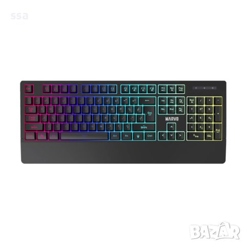 Marvo геймърска клавиатура Gaming Keyboard K635 - Wrist support, снимка 1 - Клавиатури и мишки - 43063341
