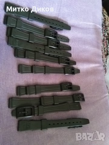 Пластмасова каишка за часовник дамски стандартна мека нова 12мм 19см-10броя-3лв