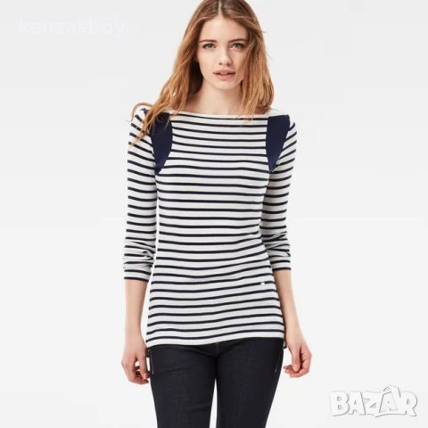 g-star zovas slim boat neck wmn - страхотна дамска блуза, снимка 3 - Блузи с дълъг ръкав и пуловери - 32363733