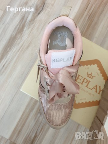 Кецове Риплей с  розови пайети , снимка 2 - Дамски ежедневни обувки - 32679506