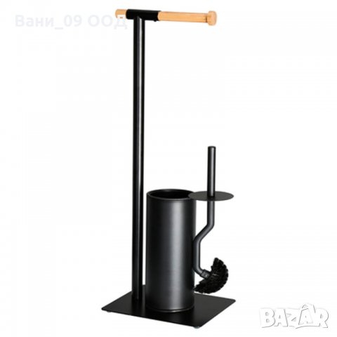 Четка за тоалетна с поставка за тоал. хартия