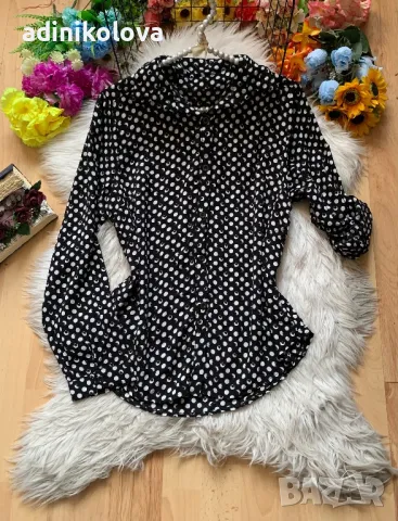 Памучна риза на точки, снимка 1