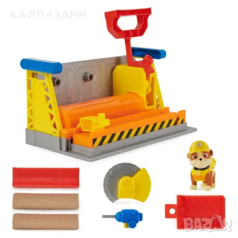 Paw Patrol Rubble and Crew Работилницата на Ръбъл с кинетичен пясък 6067082, снимка 2 - Игри и пъзели - 48978934