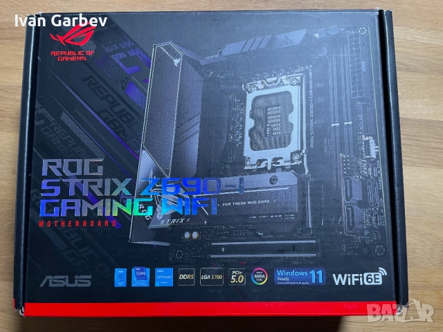 Motherboard Asus ROG Strix Z690-I Gaming WIFI (Mini-ITX), снимка 2 - Дънни платки - 52804316