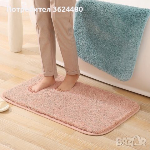 ЕДНОЦВЕТНО ПЛЮШЕНО КИЛИМЧЕ ЗА БАНЯ, снимка 4 - Други стоки за дома - 39976043