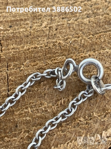 Сребърен синджир със кръст, снимка 3 - Колиета, медальони, синджири - 51574064