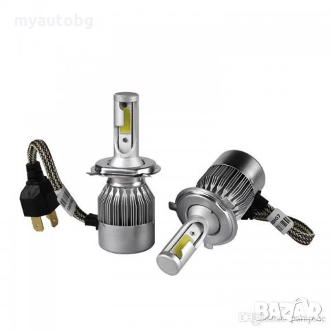 H4 LED крушки автокрушки 3800LM 72W 12V комплект BI xenon, снимка 4 - Аксесоари и консумативи - 26912742