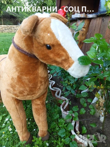 Стара Немска Голяма Плюшена Играчка Конче Тегло 5кг., снимка 3 - Антикварни и старинни предмети - 50554455