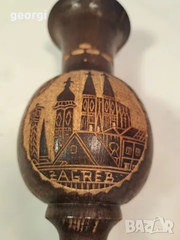 дървена ваза с дърворезба 25/4, снимка 3 - Декорация за дома - 50183339