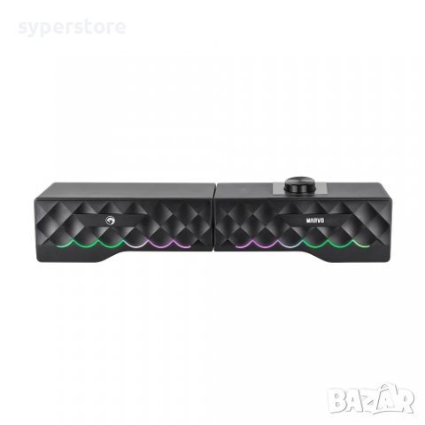 Speakers Тонколони за компютър, лаптоп и др. 2.0 Marvo SG-280 Черни RGB Подсветка, снимка 3 - Клавиатури и мишки - 36778551