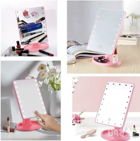 5574 Настолно огледало с LED осветление и USB кабел, снимка 6 - Други - 48509231