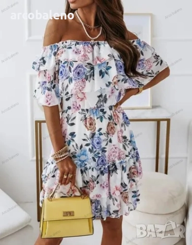 Ликвидация! Дамска лятна рокля с щампа - Доставка 24 часа 
