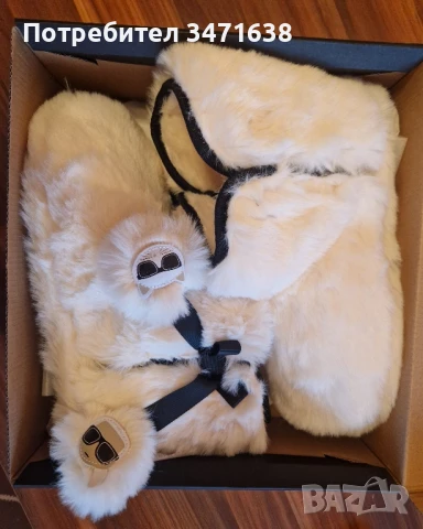 Пантофи в бяло на Karl Lagerfeld, L размер , снимка 5 - Пантофи - 51000473