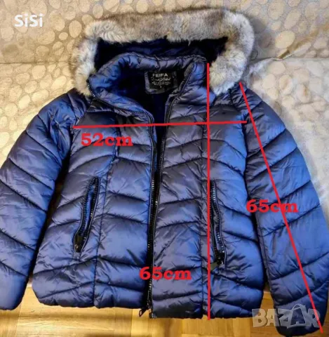 Зимно синьо  яке, снимка 7 - Якета - 48962725