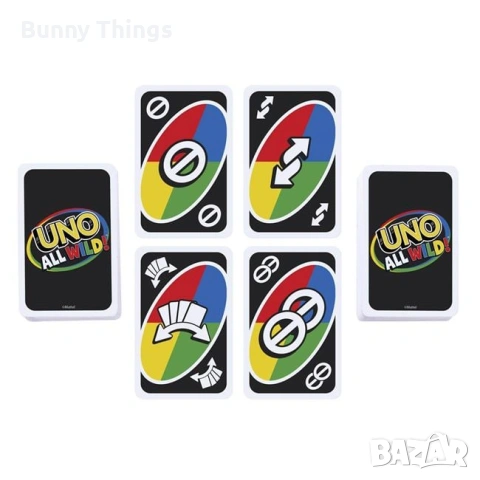 Настолна игра “UNO“ карти “All Wild - Mattel“, снимка 5 - Игри и пъзели - 53410350