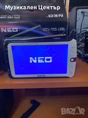 Преносим Телевизор със 7-инчов TFT Екран NEO CTV-755 USB, снимка 3 - Плейъри, домашно кино, прожектори - 49285752