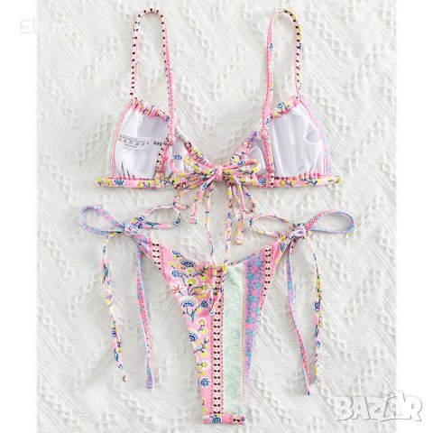 Бански костюм от 2 части розов, снимка 2 - Бански костюми - 36732656