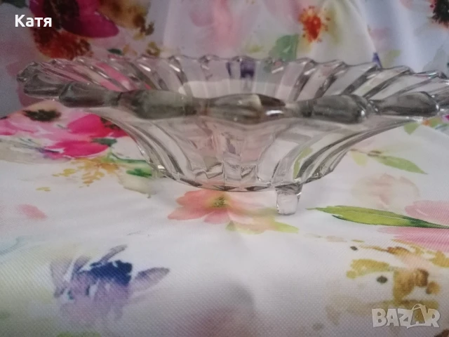 Фруктиера стъклена 60/70 год. , снимка 7 - Чинии - 50674072