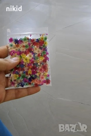 100 бр миниатюрни Сухи сушени цветя декоративни декорация за нокти маникюр бижута и сапун смола, снимка 9 - Изкуствени цветя - 35753203