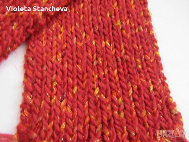 ПЛЕТЕН ВЪЛНЕН ШАЛ, снимка 3 - Шалове - 34826651