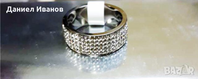 Сребърен пръстен с камъни топаз сватбен НОВ, снимка 4 - Пръстени - 28402124