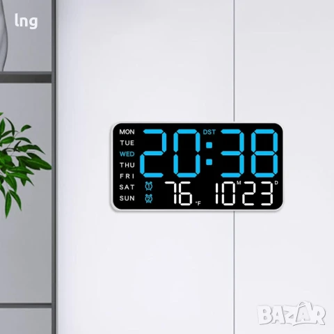 Електронен часовник – Мултифункционален дигитален, снимка 6 - Стенни часовници - 50973220