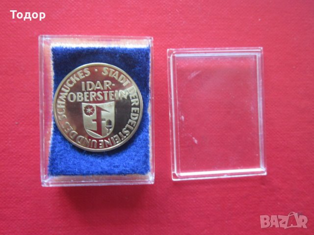 Уникална позлатена бижутерска монета плакет , снимка 3 - Колекции - 32808933