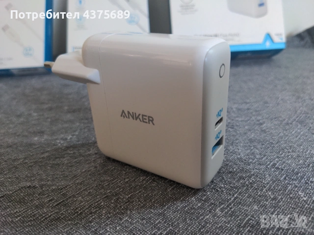 Зарядно устройството + кабели Anker, снимка 2 - Резервни части за телефони - 53582678