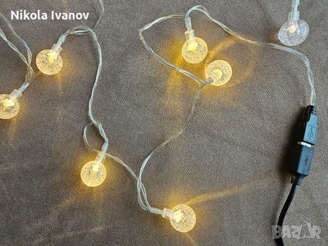 USB лампички - дължина 5 метра - цвят - жълт / USB lights, снимка 2 - Друга електроника - 47929405