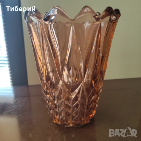 Стъклена ваза стара/ретро, снимка 7 - Вази - 52095024