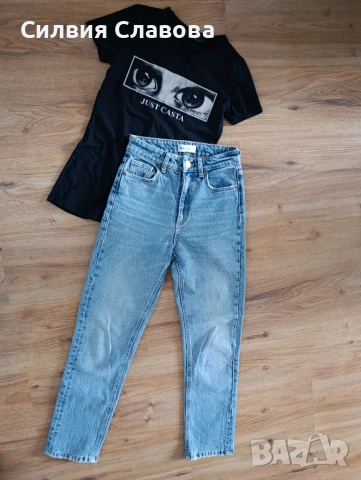 Сетове Дънки ZARA+ Топ  XS , снимка 2 - Дънки - 52356687