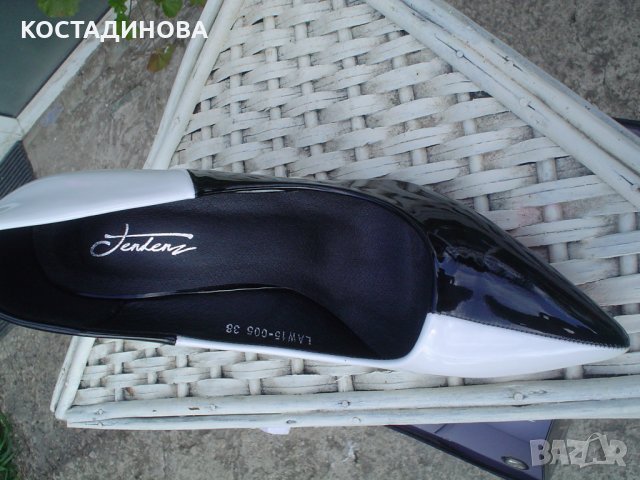 обувки бяло и черно, снимка 3 - Дамски обувки на ток - 32689320