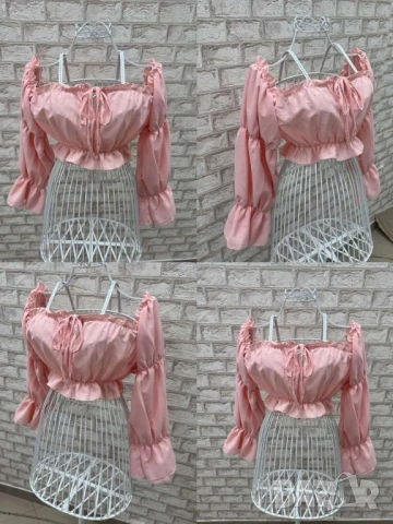 къси топове с камъни , снимка 2 - Блузи с дълъг ръкав и пуловери - 50873792