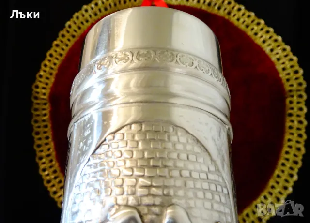  Бокал от калай с релефни картини Кръчма,Изба,Сватба. , снимка 8 - Антикварни и старинни предмети - 48175720