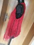 Червено декоративно елече - елек от дантела и ресни С, снимка 3