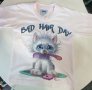 Нова детска тениска с трансферен печат Котенце Bad Hair Day, снимка 8