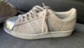 Adidas superstar 38/silver real leather/