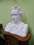 Прекрасен голям антикварен немски бюст , снимка 7