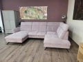 ПРОМОЦИЯ!!! П- образен ъглов диван от плат MM-ZE1162 - цвят люляк, снимка 4